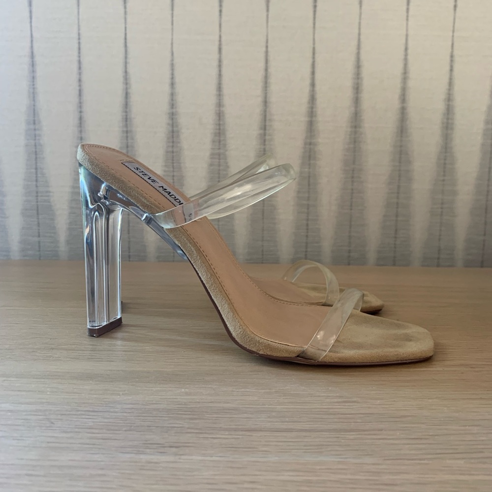 COPY - Steve Madden Clear Strappy Acrylic Heels Size 7